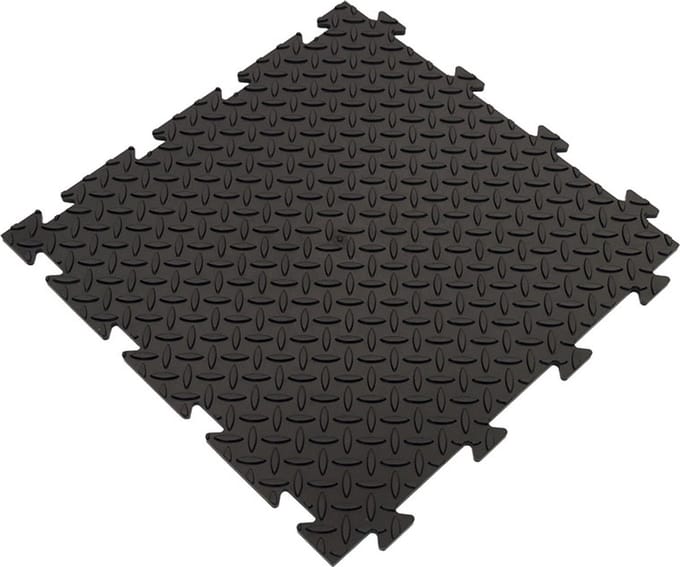 PVC kliktegel diamant zwart 50x50 cm
