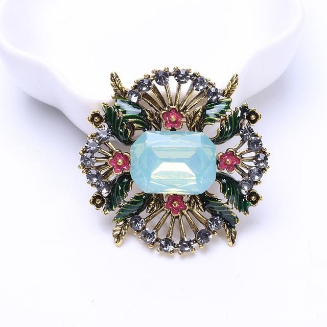 High-End Exquise Creatieve Persoonlijkheid Retro Broche Corsage Speld Kledingaccessoires gray
