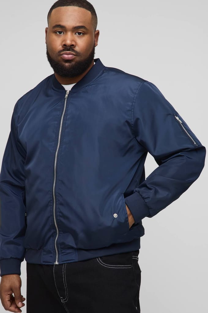 Plus Lightweight Ma1 Overgesizeerde Bomberjack | Navy | Size 2XL