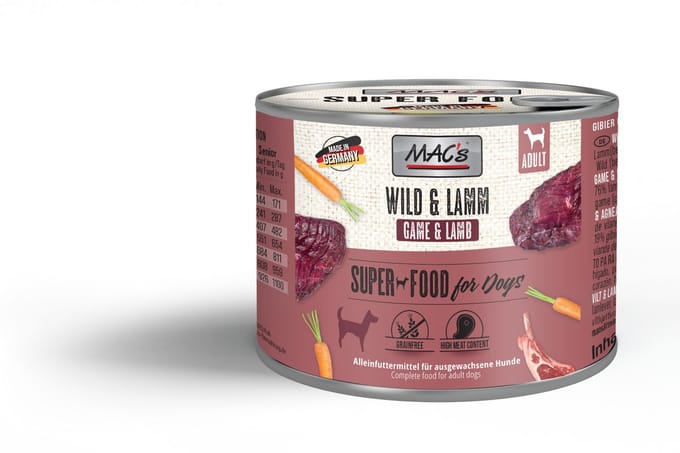 MAC's Hondenvoer Natvoer Blik - 70% Wild & Lam - 6 x 200g