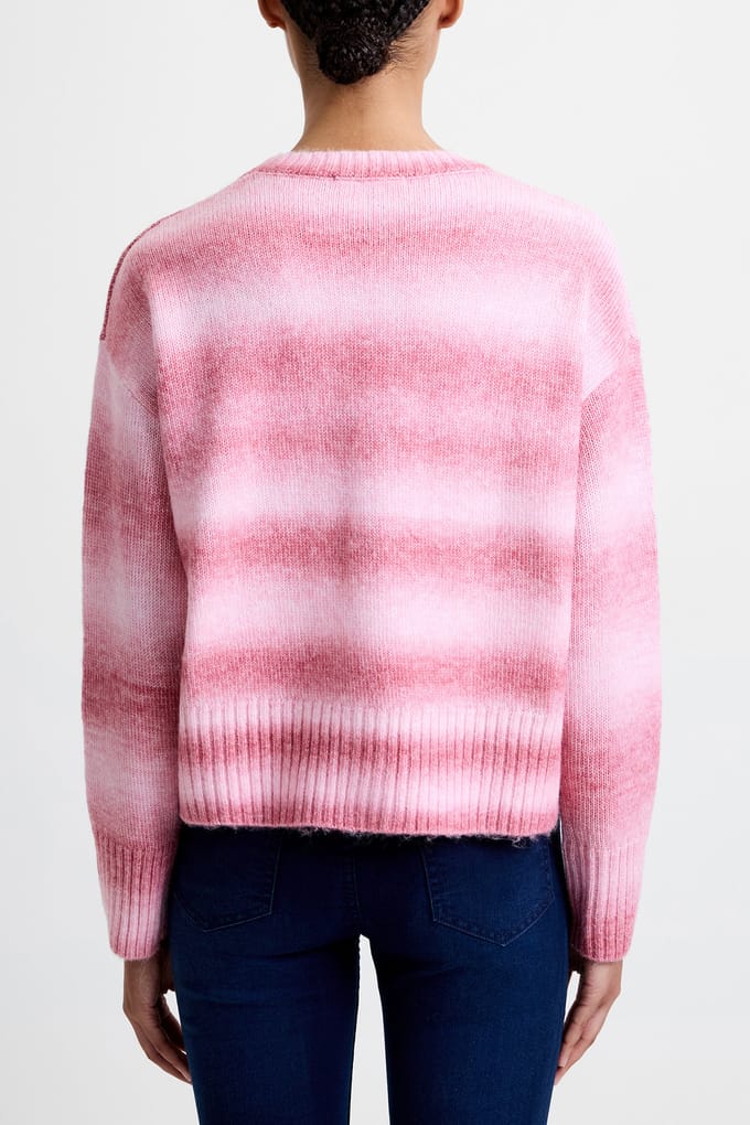 French Connection Babysoft L/s Ombre Cardigan Pink Multi Maat: S | Cardigans Outlet | Dames | Roze
