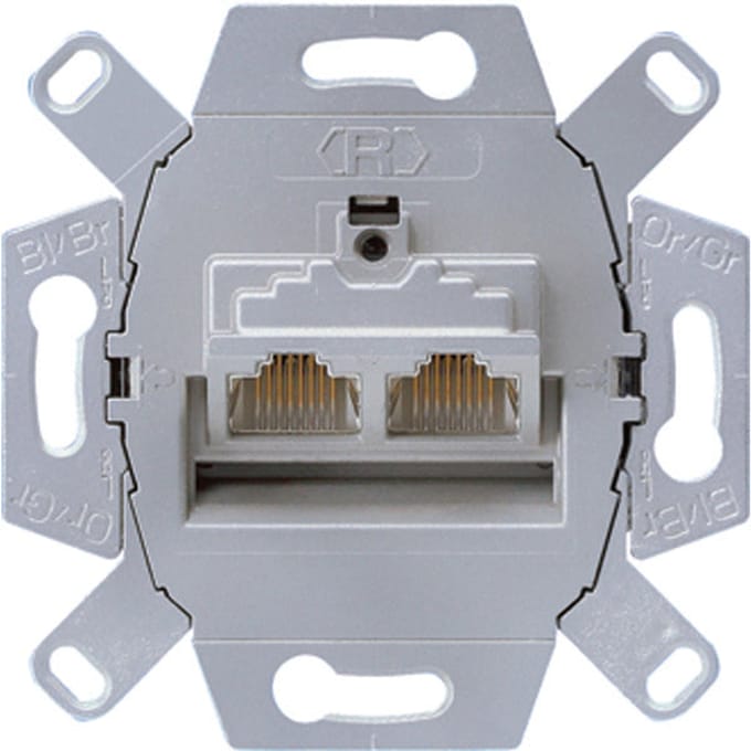 Jung UAE8-8UPOK6 UAE-, IAE-, ISDN-contactdoos Inzetstuk LS 990, AS 500, CD 500, LS design, LS plus, FD design, A 500, A plus, A creation, CD plus, SL