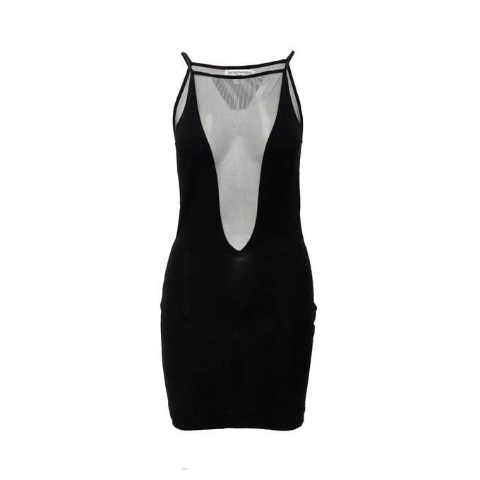 Emporio Armani jurk met mesh-uitsnijdingen - jaren 2000