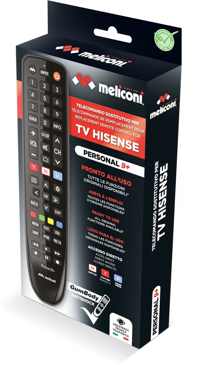 Meliconi 806081 afstandsbediening TV Drukknopen