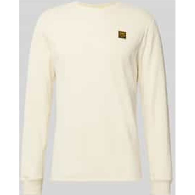 Shirt met lange mouwen en labeldetail