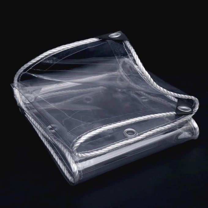 Waterdichte Transparante Dekzeilen - Poly Vinyl Tarp Cover 2.3x6.5m