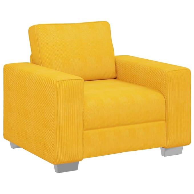 vidaXL - Sofastoel - Lichtgeel - 100x77x82 - cm - Corduroy - Stof