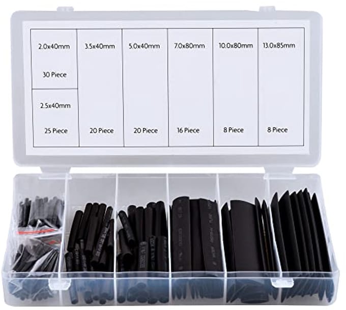 127-delige assortiment krimpfolie voor diverse toepassingen