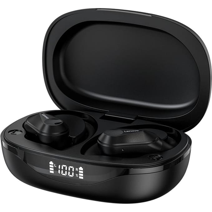 Lenovo thinkplus LP75 Echte draadloze BT-hoofdtelefoon Sportoordopjes BT5.3 Chip HiFi Stereogeluid Lang zwart