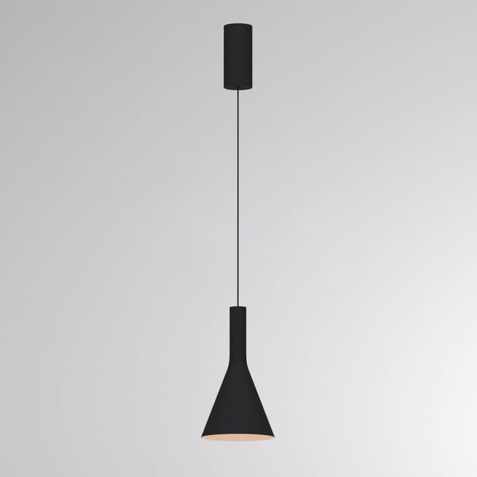 Molto Luce LED hanglamp LORA I, zwart, Ø 15 cm, dimbaar, 40°, CCT