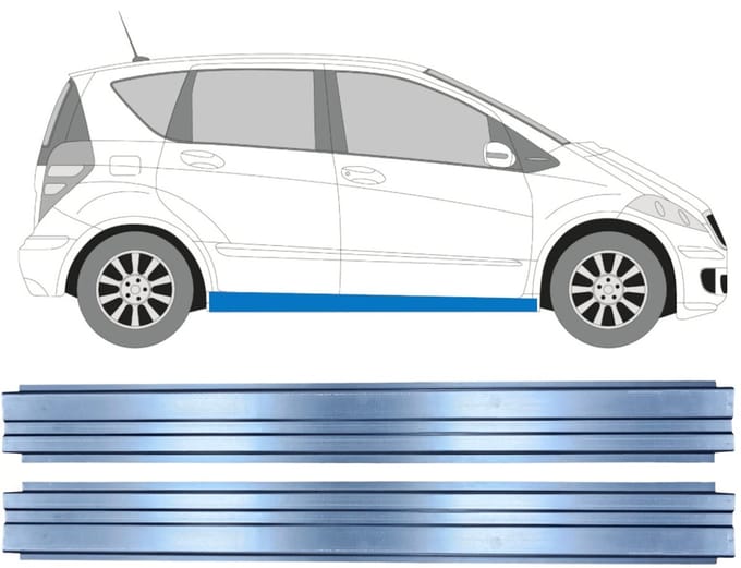 Reparatie dorpel voor Mercedes A-Class W169 2004-2012 / Links = Rechts / Set