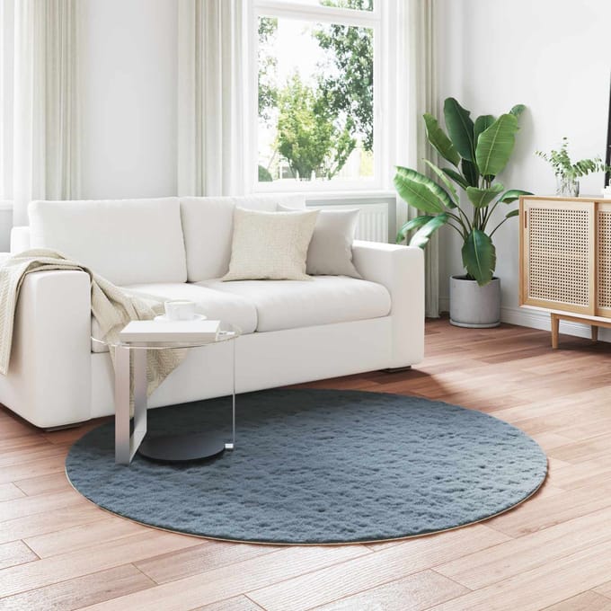 vidaXL - Antislip - vloerkleed - van - imitatie - konijnenbont - OLITE - Antraciet