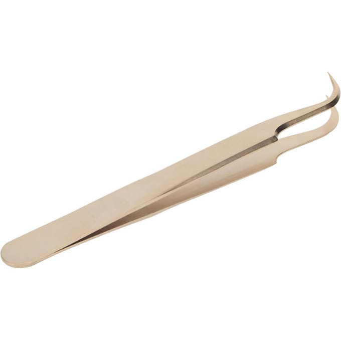 Roestvrijstalen Wimperpincet Professionele Wimperextension Pincet Applicatie voor Nagel Parel beige