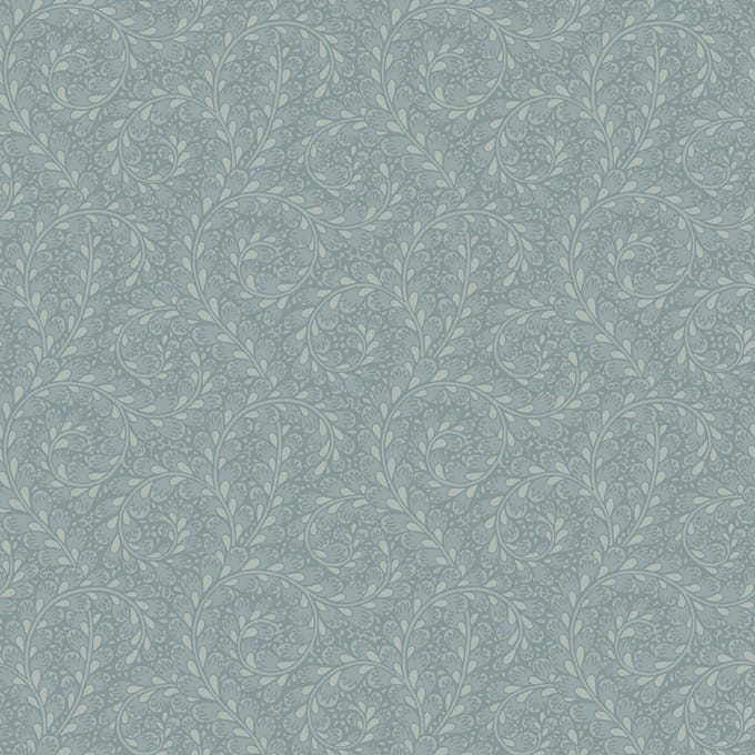 Boråstapeter Vliesbehang 2254 - Treasured - Botanisch Blauw - 53cm x 10.05m