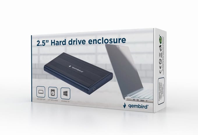Externe HDD behuizing 2.5'' SATA USB2.0 zwart