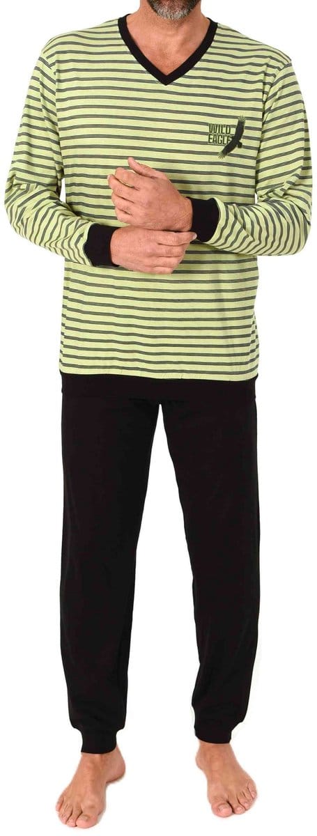 Normann herenpyjama met lange mouwen in elegante strepenlook