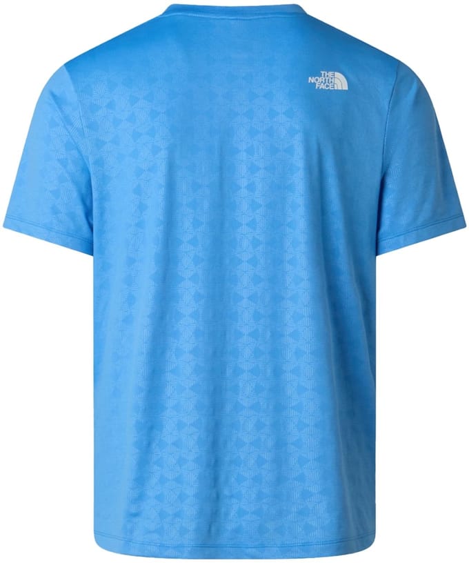 The north face 24/7 pentadome embossed t-shirt in de kleur blauw.