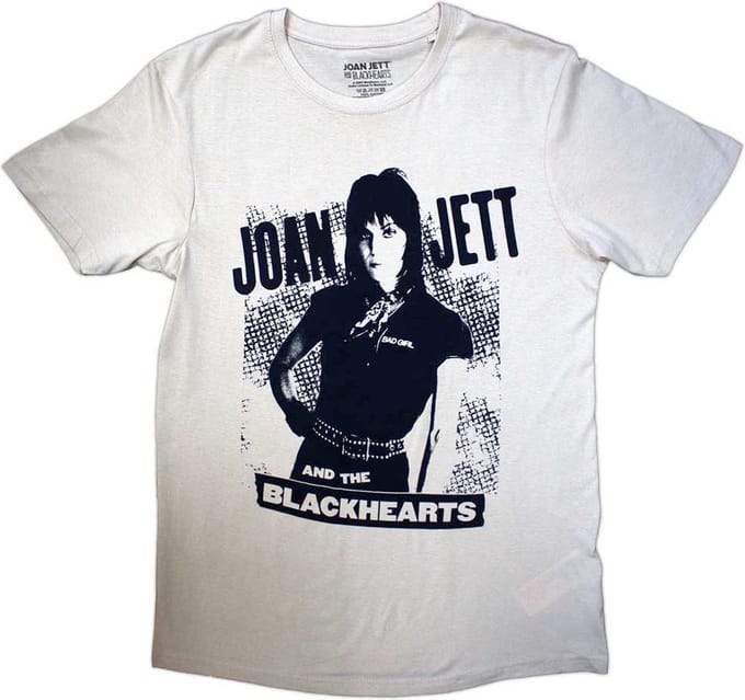 Joan Jett & The Blackhearts - Crosshatch Heren T-shirt - S - Creme