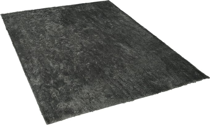 EVREN - Shaggy vloerkleed - Donkergrijs - 200 x 200 cm - Polyester