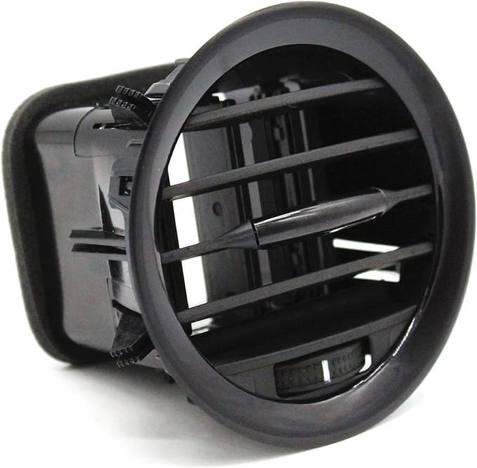 Ventilatieroosterafdekking met lamellen - Zwart
