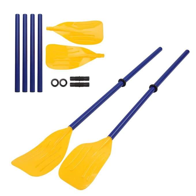 1 Paar Afneembare Kajak Kano Opblaasboot Peddel Riem Watersport Accessoire zwart