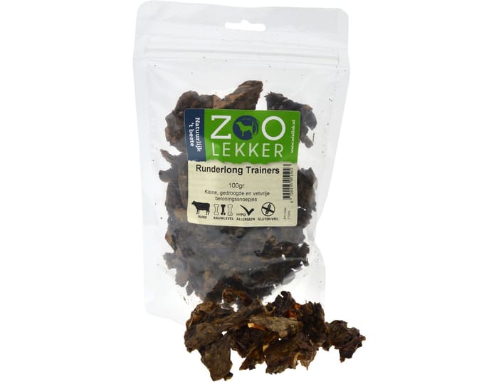 Zoolekker Runderlong Trainers 100 gram