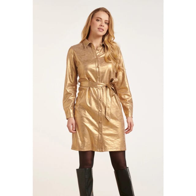 Smashed Lemon 24733 gecoate suedine jurk |
