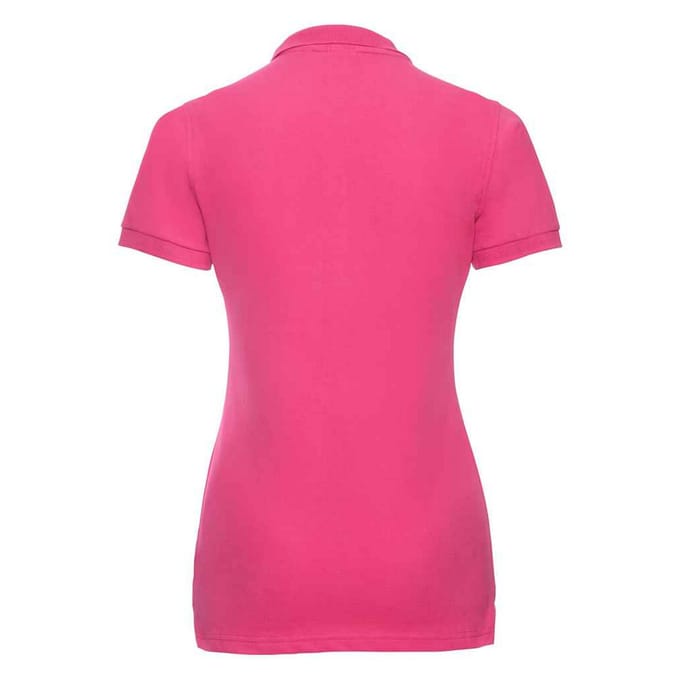 Russell Dames/Dames Piqué Stretch Poloshirt (Fuchsia)