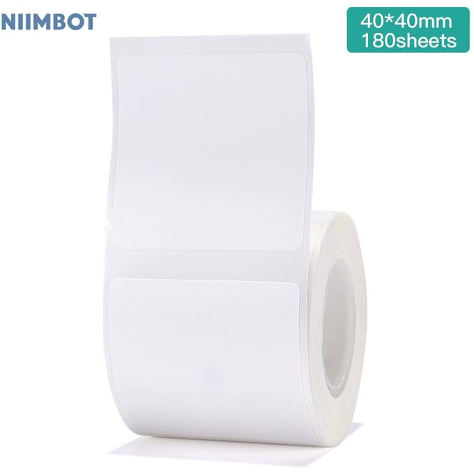 Niimbot Wit Blanco Thermisch Printpapier Rol Barcode Prijs Maat Naam Labelpapier Waterdicht 40x40mm (180 sheets)