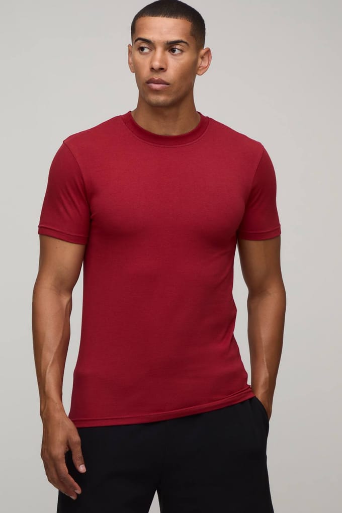 Essentieel Muscle Fit T-shirt | Red | Size Medium