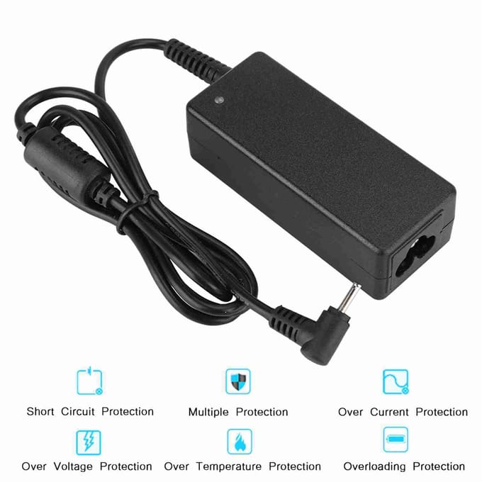 Grote notebookvoeding met hoog uitgangsvermogen voor Samsung XE500T1C Chromebook wit