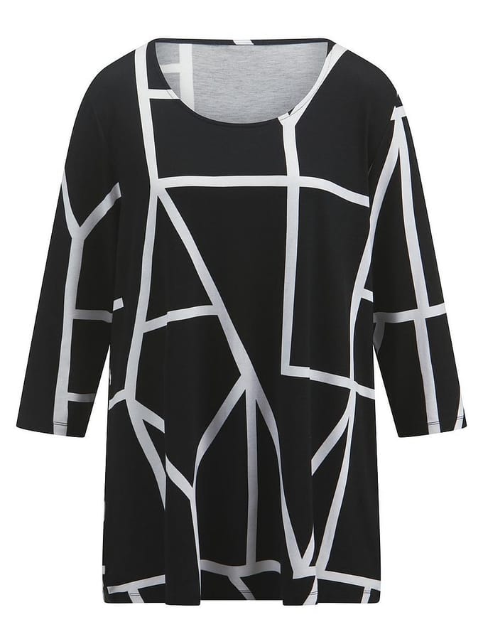 Shirt ronde hals Van Emilia Lay zwart