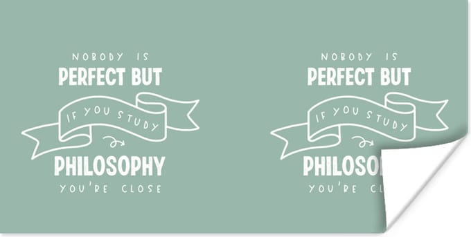 Poster Filosofie - Quotes - Onderwijs - Studie - 150x75 cm