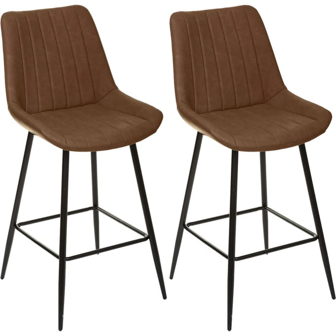 Eazy Living Barkruk Thelma Cognac - 2 Stuks