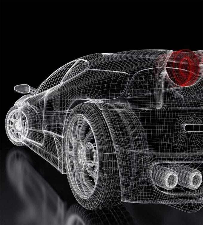 Fotobehang - Car Model Dark 225x250cm - Vliesbehang