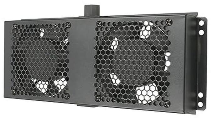 Ventilatorpaneel voor serverkasten met temperatuurregeling en ingebouwde zekering
