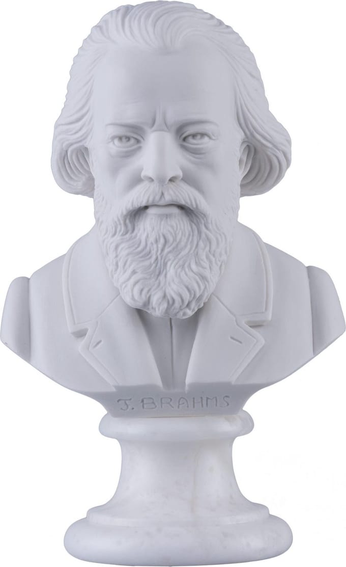 Music Gifts - Albast borstbeeld Brahms 22 cm