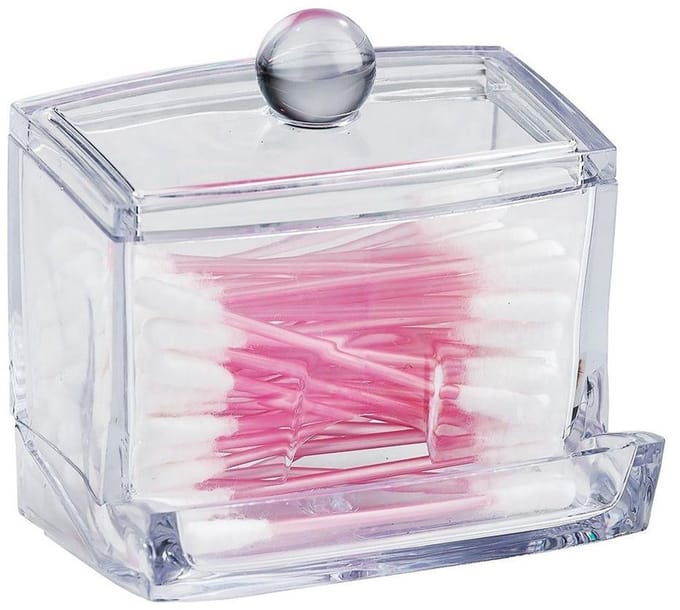 Orion - Cosmetische Wattenstaafjeshouder - Acrylaat - Compact - Handig
