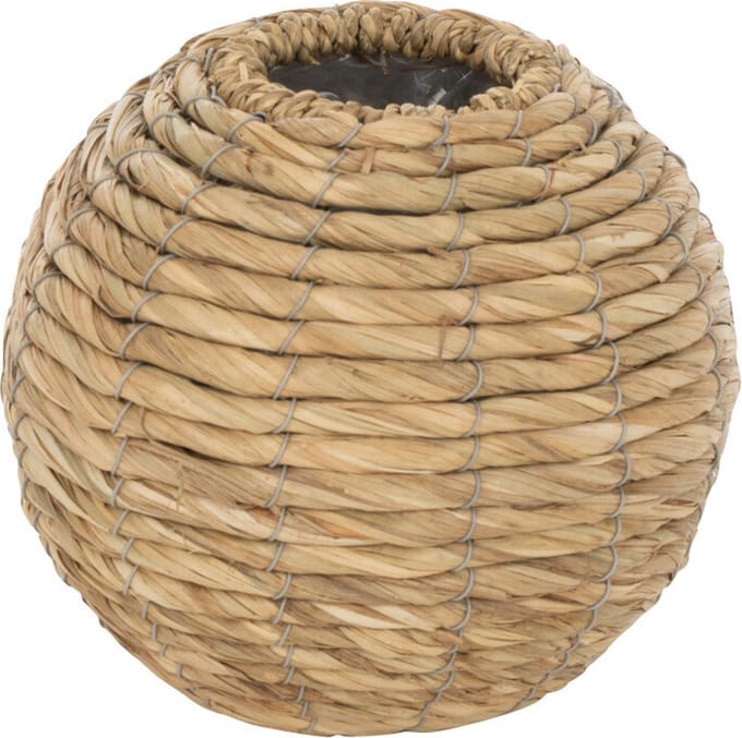 J-Line vaas Yumi Bol - bamboe - naturel - extra small - 2 stuks - Ø 17.5 cm
