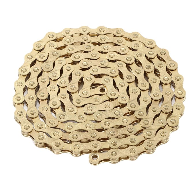 9-Speed Fietskettingen Mangaanstaal 9-Speed Kettingen voor Race Mountainbike Goud beige