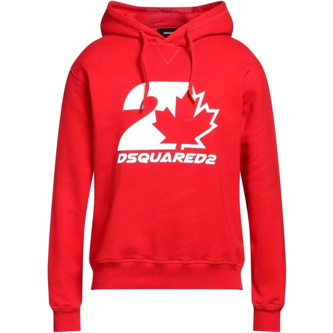 Dsquared2 Cool Fit Maple Leaf Rode Hoodie