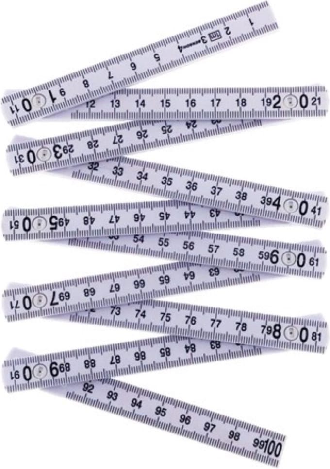 Benson Inklapbare duimstok - 1 meter - plastic - compact ontwerp