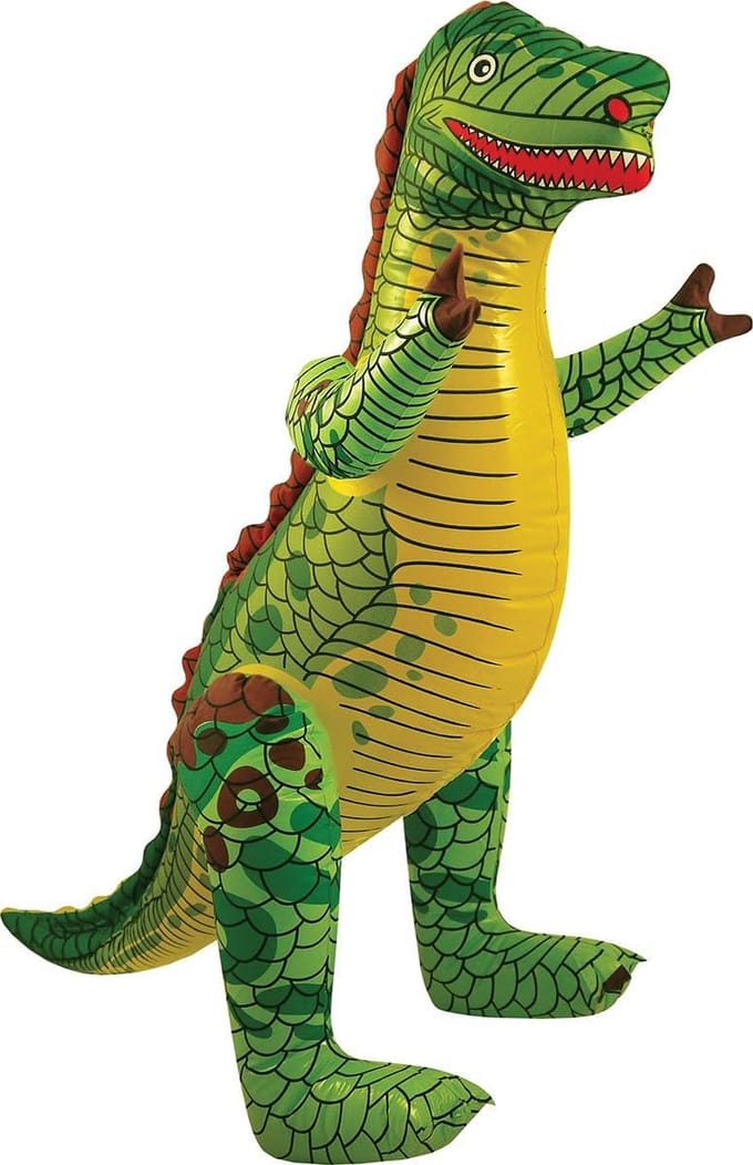 Opblaasbare Dinosaurus Kind Kostuum en Feestdecoratie 76cm Hoog