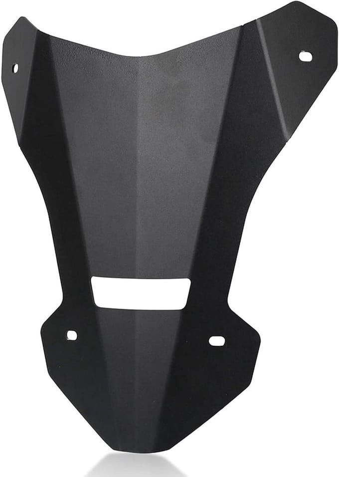 Motorfiets Windscherm - Wind Deflector - Comfortabele Rit - Aluminium Constructie - 362 x 292 x 7 cm - Zwart