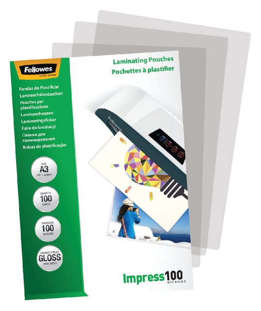 Fellowes lamineerhoezen Impress A3 - glanzend - 100 micron - 100 stuks