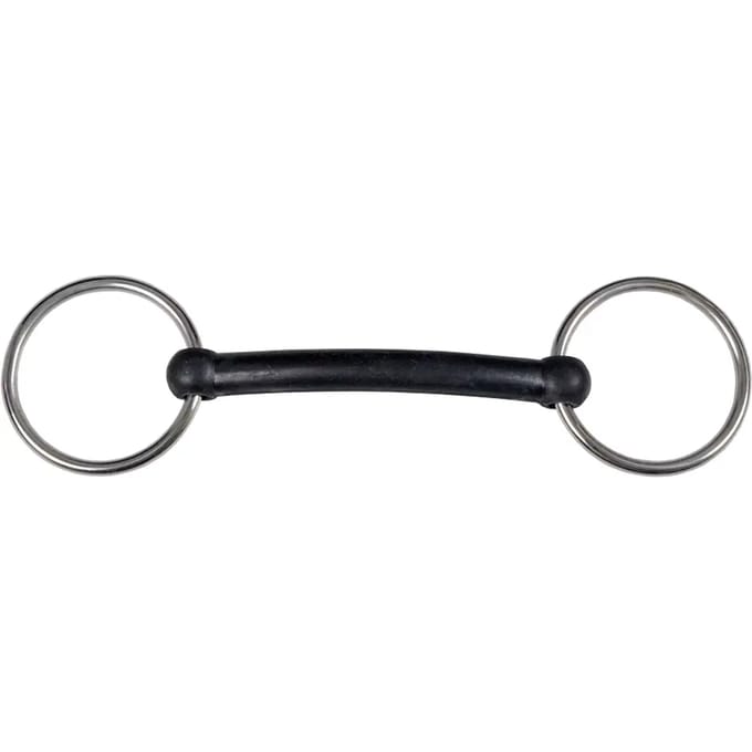 Rechte rubberen paardenbit HorseGuard RS