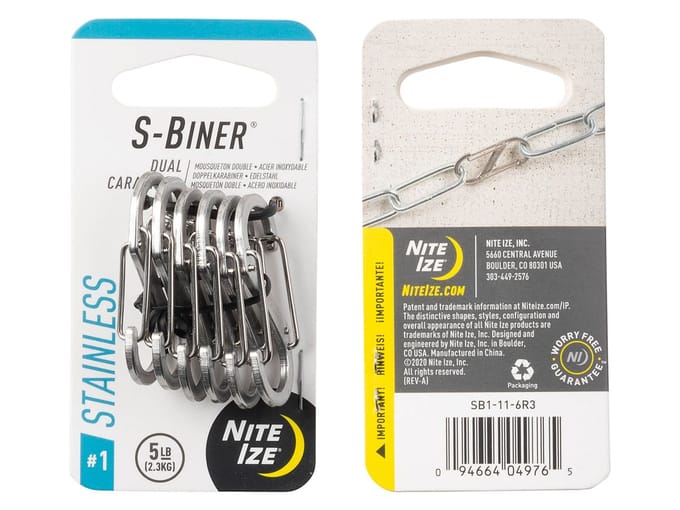 Nite Ize S-Biner Karabijnhaak 6-Pack Asorti #1