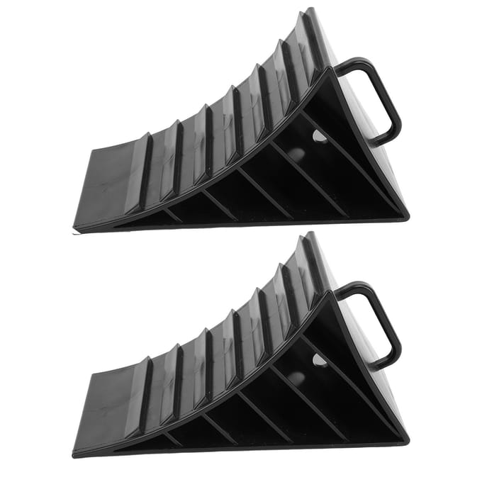 2 Stuks Zware Wielblok met Handvat Antislip Weerbestendig Verbeterde Veiligheid Verbeterde Grip gray