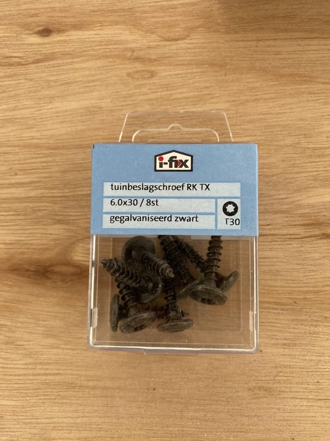 Tuinbeslagschroef RK TX 6.0x30 per 8 gegalvaniseerd zwart