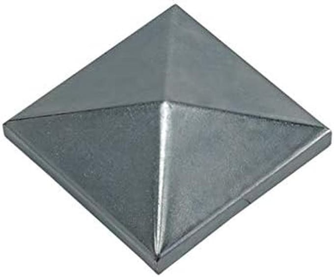Zuilhoed Vierkant - Paalkap Staal - Bescherming Constructies - Waterdicht Ontwerp - 100 x 100 mm - Metaal